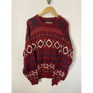 Old Glory Men XL 90s Overzied Crew Neck Sweater Heavy Cotton Made USA Vintage